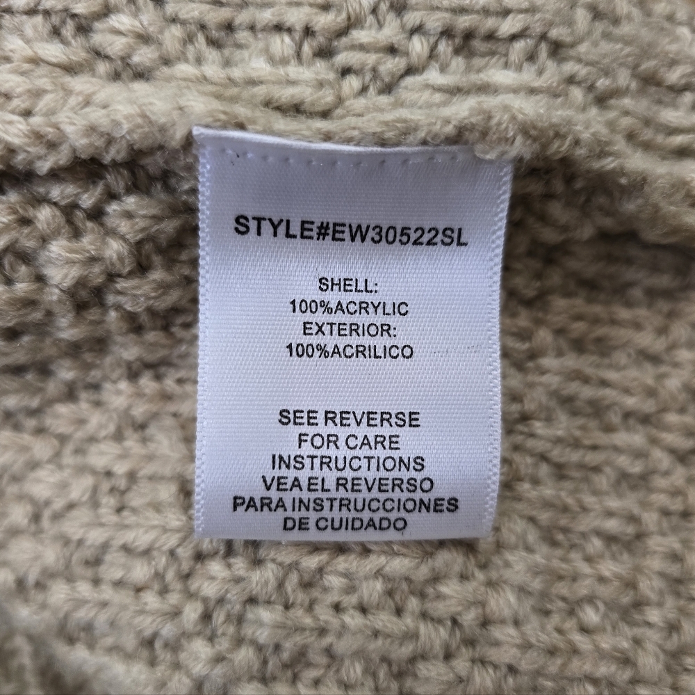 En Creme Fringe Detail Beige Sweater Cardigan Medium - Picture 6 of 10